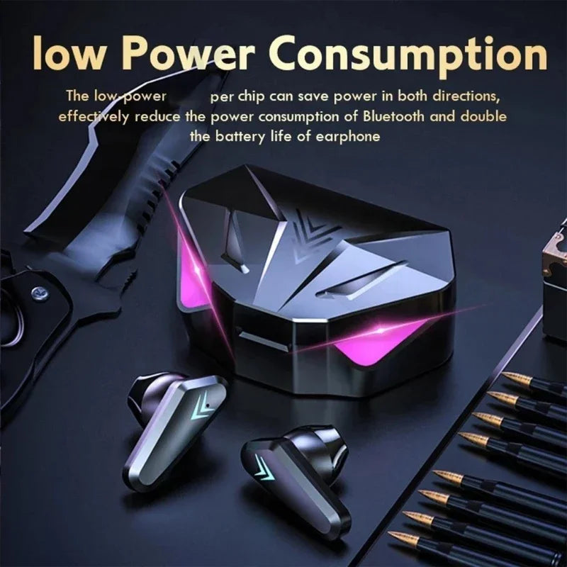 Auriculares Gamer X15 TWS — Bluetooth 5.3, Pantalla LED y Micrófono