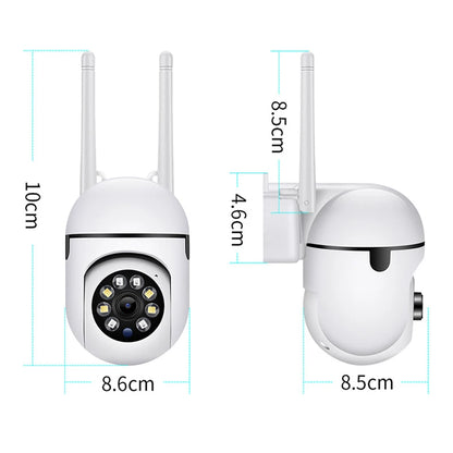 Cámara de Seguridad WiFi PTZ 8MP — Visión Nocturna, 360°, Seguimiento Automático