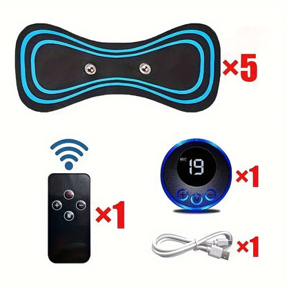 Masajeador Cervical EMS — 8 Modos, 19 Niveles de Intensidad, Inalámbrico