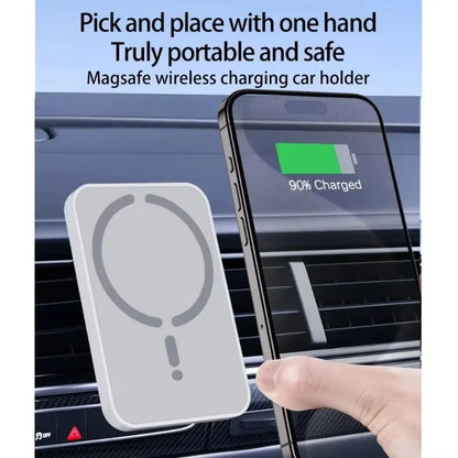 Soporte Cargador Inalámbrico Magnético para Coche — 15W, iPhone 12 al 17