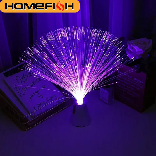 Lámpara de Fibra Óptica LED 7 Colores HOMEFISH — Cielo Estrellado Recargable
