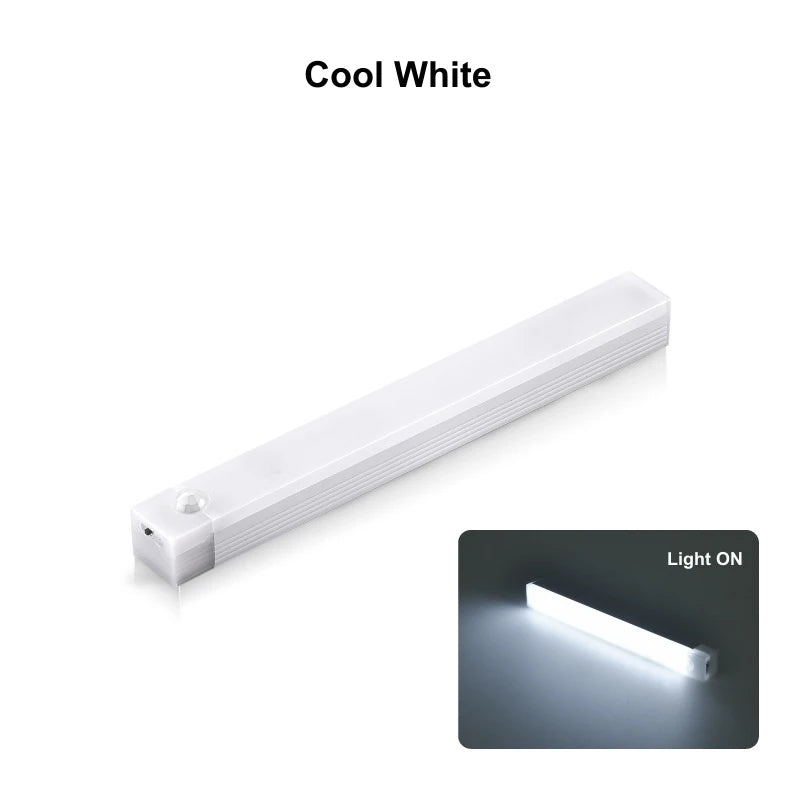 Barra LED con Sensor de Movimiento — Recargable USB-C, 3 Tonos de Luz