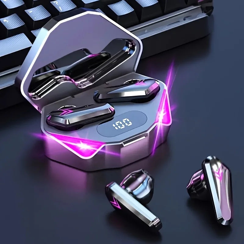 Auriculares Gamer X15 TWS — Bluetooth 5.3, Pantalla LED y Micrófono