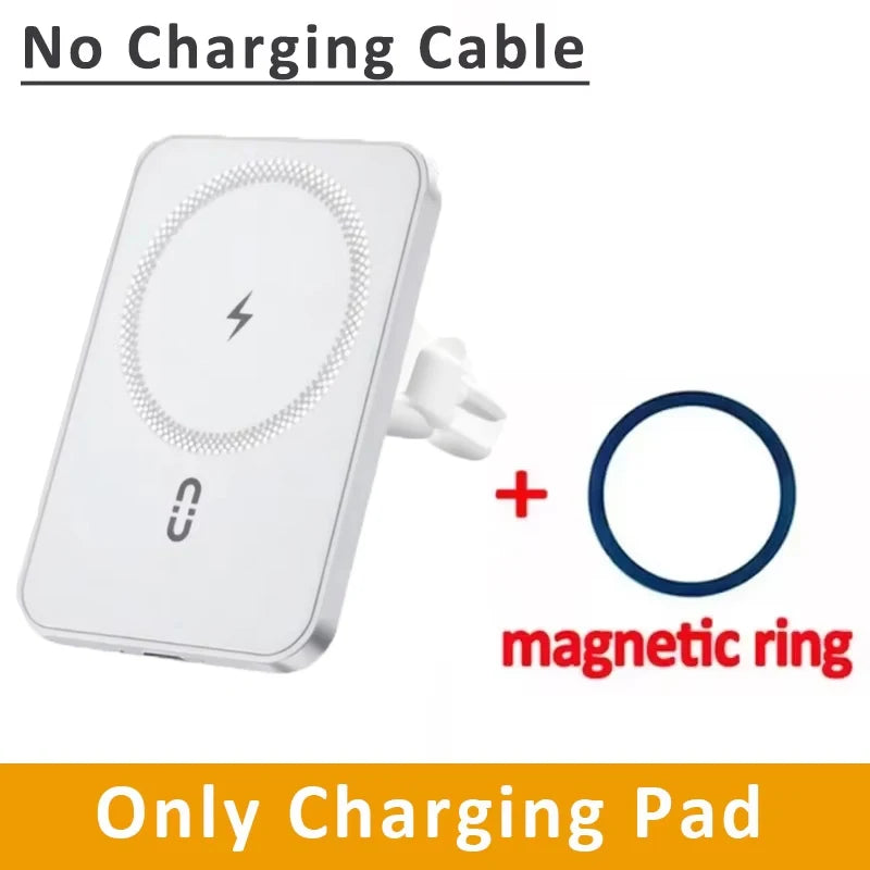 Soporte Cargador Inalámbrico Magnético para Coche — 15W, iPhone 12 al 17