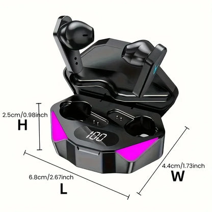 Auriculares Gamer X15 TWS — Bluetooth 5.3, Pantalla LED y Micrófono