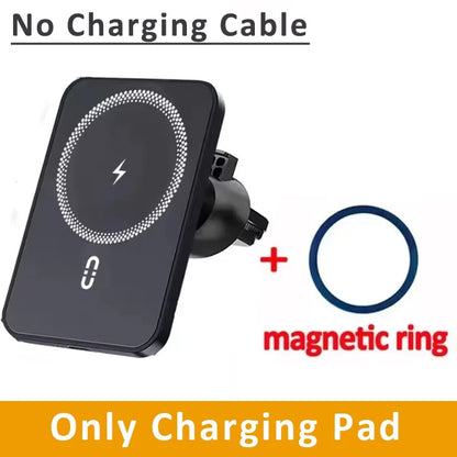 Soporte Cargador Inalámbrico Magnético para Coche — 15W, iPhone 12 al 17
